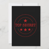 Gepersonaliseerde TOP SECRET Party Kaart (Achterkant)
