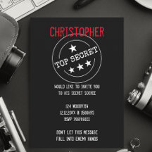 Gepersonaliseerde TOP SECRET Party