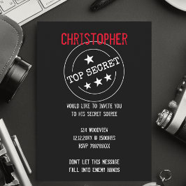 Gepersonaliseerde TOP SECRET Party Kaart