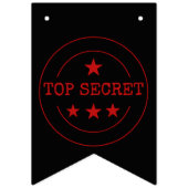 Gepersonaliseerde Top Secret Party Vlaggetjes (Eerste vlag)