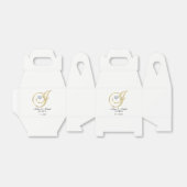 Gepersonaliseerde Topografie Gouden Monogram Lette Bedankdoosjes (Uitgevouwen)