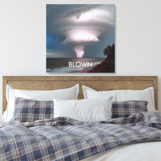 Gepersonaliseerde Tornado Twister Storm Canvas Afdruk (Insitu (Slaapkamer))