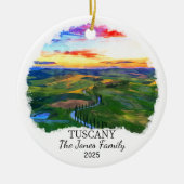 Gepersonaliseerde Toscane Ornament, Italië Gift Keramisch Ornament (Voorkant)