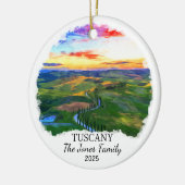 Gepersonaliseerde Toscane Ornament, Italië Gift Keramisch Ornament (Links)