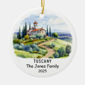 Gepersonaliseerde Toscane Ornament, Italië Keramisch Ornament (Voorkant)