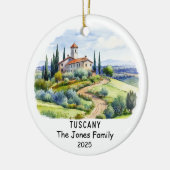 Gepersonaliseerde Toscane Ornament, Italië Keramisch Ornament (Links)