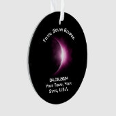 Gepersonaliseerde TOTALE ZONSVERDUISTERING 2024 So Ornament (voorkant)