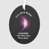 Gepersonaliseerde TOTALE ZONSVERDUISTERING 2024 So Ornament (voorkant)