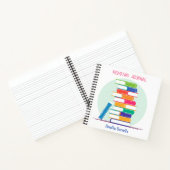 Gepersonaliseerde Tower of Books Reading Journal Notitieboek (Binnen)