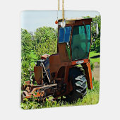 Gepersonaliseerde Tractor Farming Midwest Kerstmis Keramisch Ornament (Rechts)