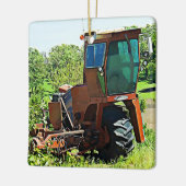 Gepersonaliseerde Tractor Farming Midwest Kerstmis Keramisch Ornament (Links)