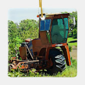 Gepersonaliseerde Tractor Farming Midwest Kerstmis Keramisch Ornament (Voorkant)