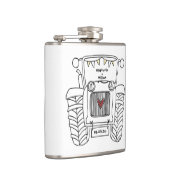 Gepersonaliseerde Tractor Land Huwelijkscadeau Heupfles (Rechts)