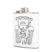 Gepersonaliseerde Tractor Land Huwelijkscadeau Heupfles (Links)