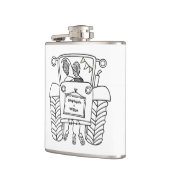 Gepersonaliseerde Tractor Land Huwelijkscadeau Heupfles (Links)