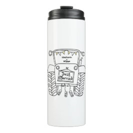 Gepersonaliseerde Tractor Land Huwelijkscadeau Thermosbeker