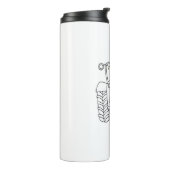 Gepersonaliseerde Tractor Land Huwelijkscadeau Thermosbeker (Gedraaid links)