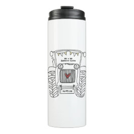 Gepersonaliseerde Tractor Land Huwelijkscadeau Thermosbeker