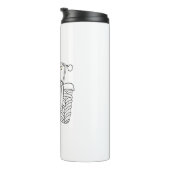 Gepersonaliseerde Tractor Land Huwelijkscadeau Thermosbeker (Geroteerd rechts)