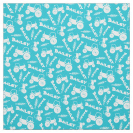 Gepersonaliseerde tractor tarwe boerderij met naam stof