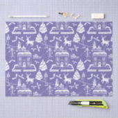 Gepersonaliseerde traditionele Kerstmis Winter Sce Tissuepapier (Craft)