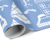 Gepersonaliseerde traditionele kerstscène cadeaupapier (Rol Hoek)