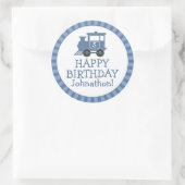 Gepersonaliseerde Train Kids Verjaardag Stickers D (Tas)