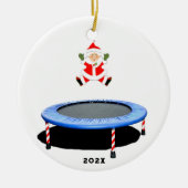 gepersonaliseerde trampoline gymnast keramisch ornament (Voorkant)