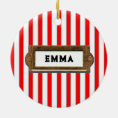 gepersonaliseerde trampoline gymnast keramisch ornament (Achterkant)