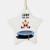gepersonaliseerde trampoline kerst keramisch ornament (Rechts)