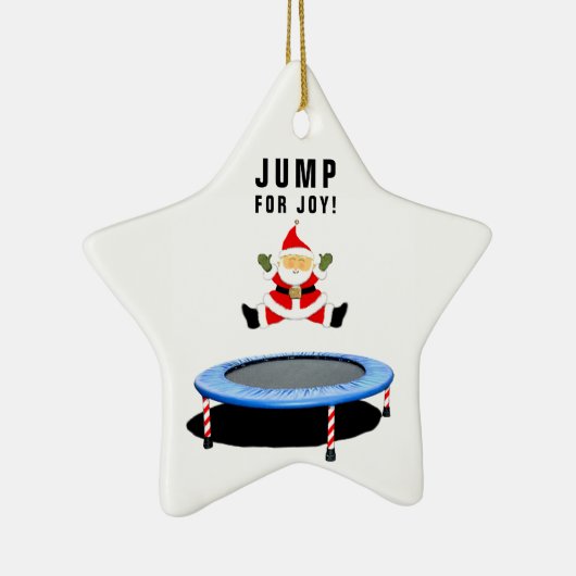 gepersonaliseerde trampoline kerst keramisch ornament (Rechts)