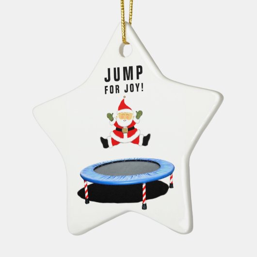 gepersonaliseerde trampoline kerst keramisch ornament (Links)