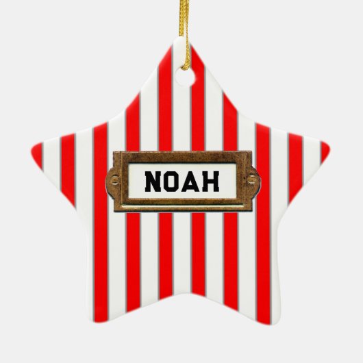 gepersonaliseerde trampoline kerst keramisch ornament (Achterkant)