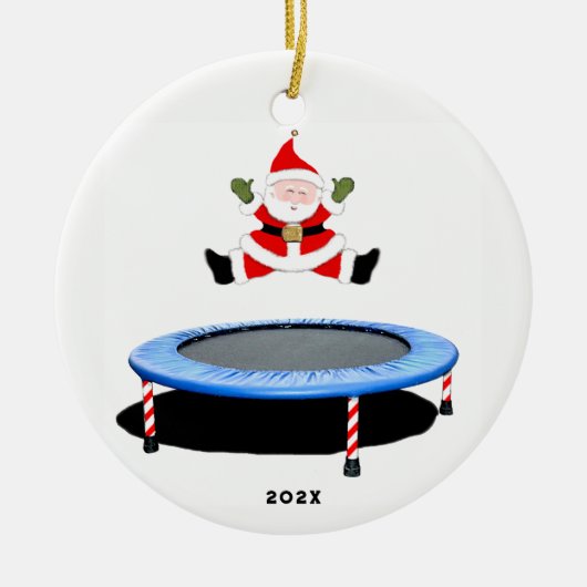 gepersonaliseerde trampolining keramisch ornament (Voorkant)
