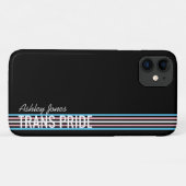 Gepersonaliseerde Trans Pride Stripes LGBT Geperso Case-Mate iPhone Case (Achterkant (horizontaal))