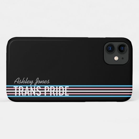 Gepersonaliseerde Trans Pride Stripes LGBT Geperso Case-Mate iPhone Case (Achterkant (horizontaal))