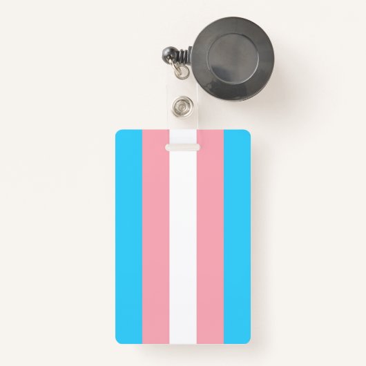 Gepersonaliseerde transgender vlag badge (Voorkant met intrekbare)