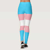 Gepersonaliseerde transgender vlag leggings (Achterkant)