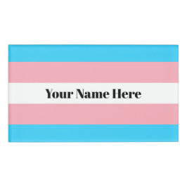 Gepersonaliseerde transgender vlag naambadge