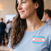 Gepersonaliseerde transgender vlag naambadge