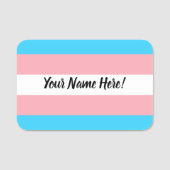 Gepersonaliseerde transgender vlag naamplaatje (Voorkant)