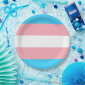Gepersonaliseerde transgender vlag papieren bordje (Feest)