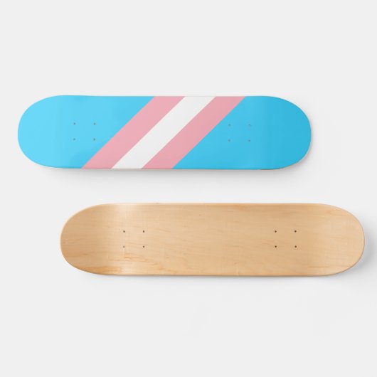 Gepersonaliseerde transgender vlag persoonlijk skateboard (Horizontaal)