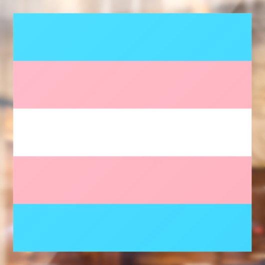 Gepersonaliseerde transgender vlag raamsticker (Vel 2)