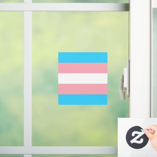 Gepersonaliseerde transgender vlag raamsticker (Huis)
