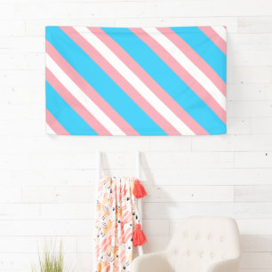 Gepersonaliseerde transgender vlag spandoek