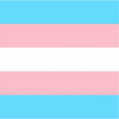 Gepersonaliseerde transgender vlag sticker (Voorkant)