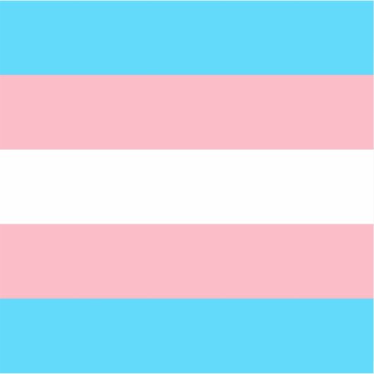Gepersonaliseerde transgender vlag sticker (Voorkant)