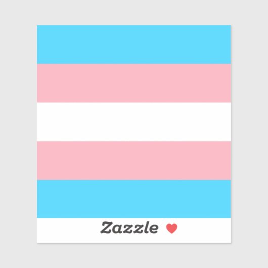 Gepersonaliseerde transgender vlag sticker (Vel)