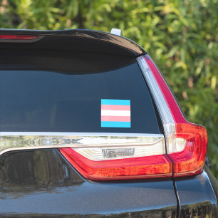 Gepersonaliseerde transgender vlag sticker